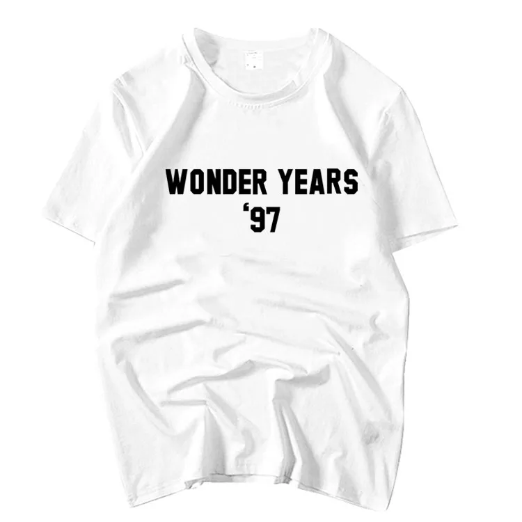 Летняя футболка с принтом для девочек Seohyun same wonder year свободная унисекс круглым