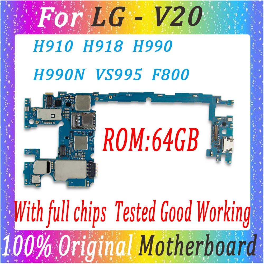 Оригинальный MB для LG V20 H910 H918 H990 H990N VS995 F800 материнская плата разблокированная