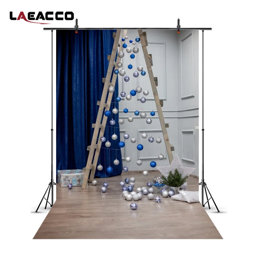 Laeacco фоны для детской портретной фотосъемки с лестницей шарами рождественской
