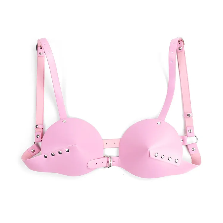 Sexy Costumes Bra Artificial Leather Belt Bondage Sex Toy lingerie sexy hot erotic Black Red Pink | Тематическая одежда и