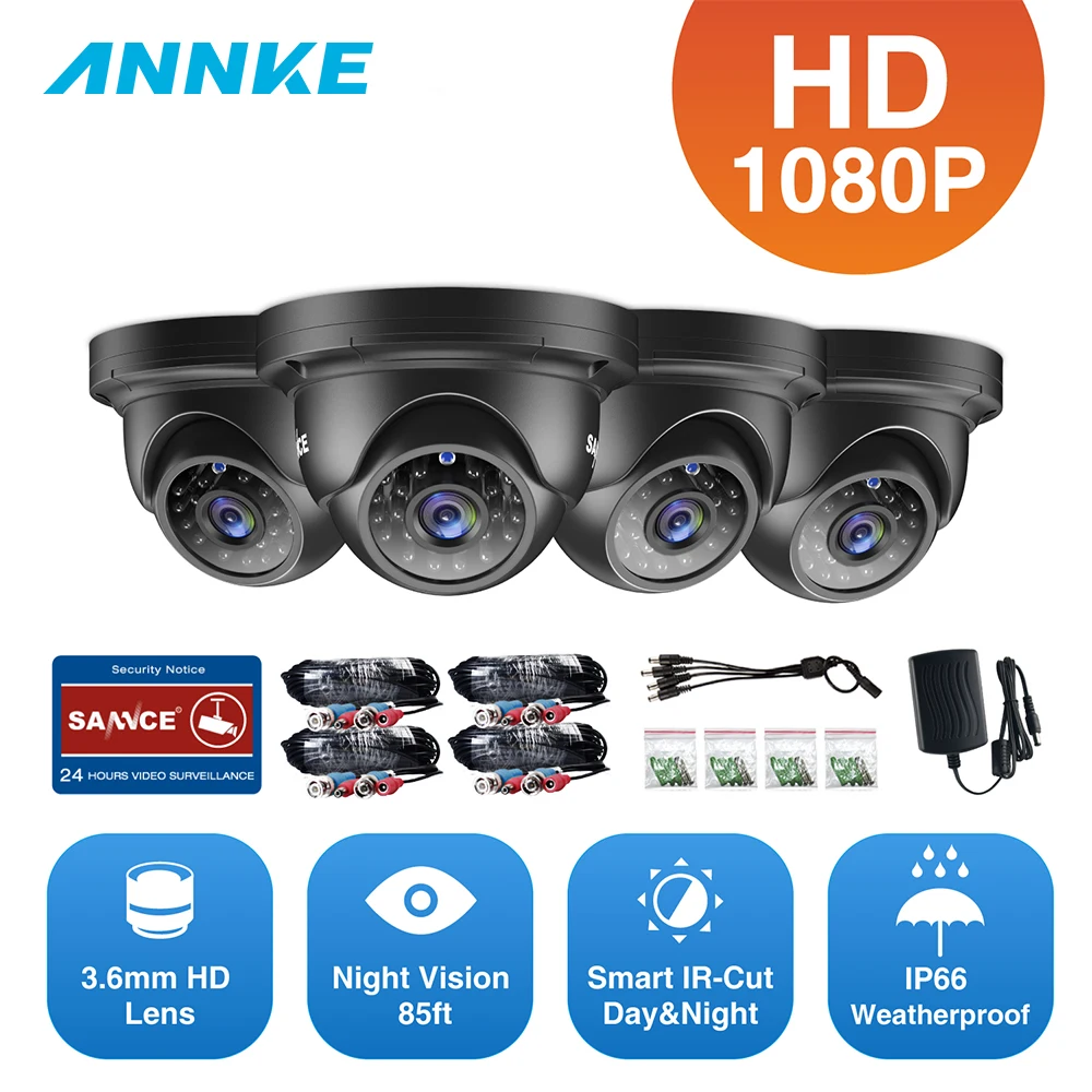 ANNKE 2.0MP 1080P HD в закрытом помещении и на открытом воздухе ИК CCTV дома безопасности