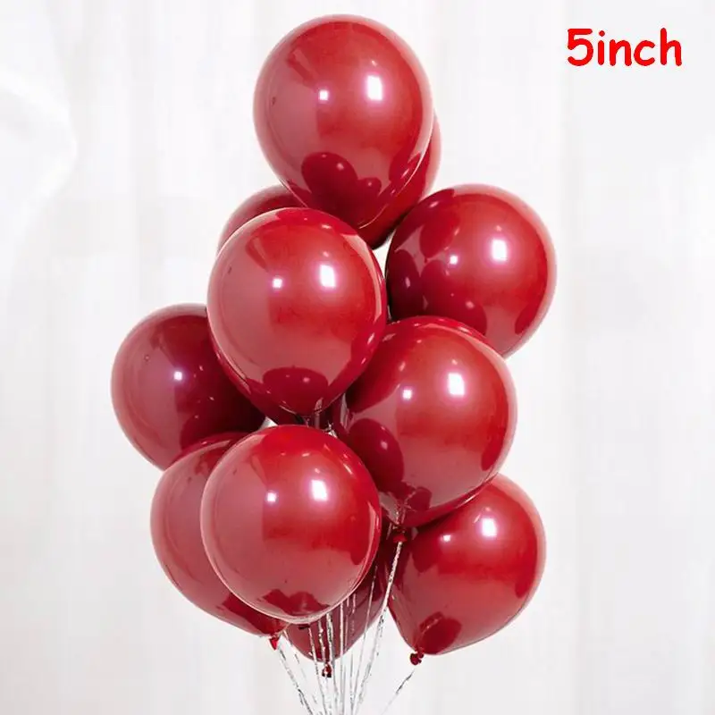 5inch Ruby red 10 шт. чернильный синий шар люмиус синий латексный шар на день рождения, свадьбу, вечеринку, Декор, двухслойный хромированный металлический надувной воздушный шар - Цвет: 5inch Ruby red