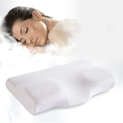 Пены памяти постельные принадлежности Подушка для защиты шеи медленный отскок пены памяти в форме бабочки подушка здоровья шейки шеи размер в 30*50