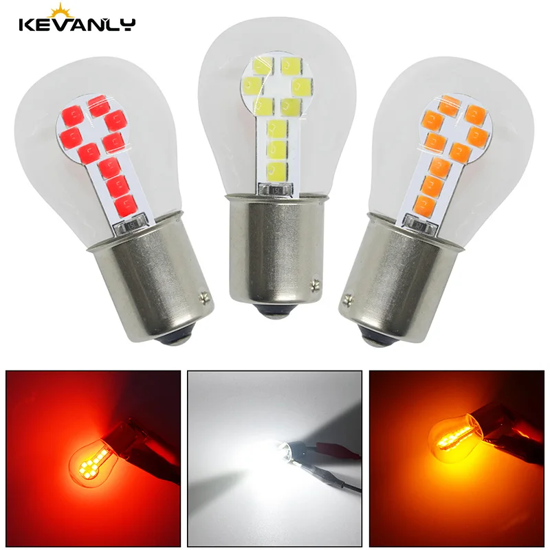 Дневный ходовой светильник 1 шт. S25 1156 P21W BA15S BAY15D P27W 1157 3030 18SMD|Сигнальная лампа| |