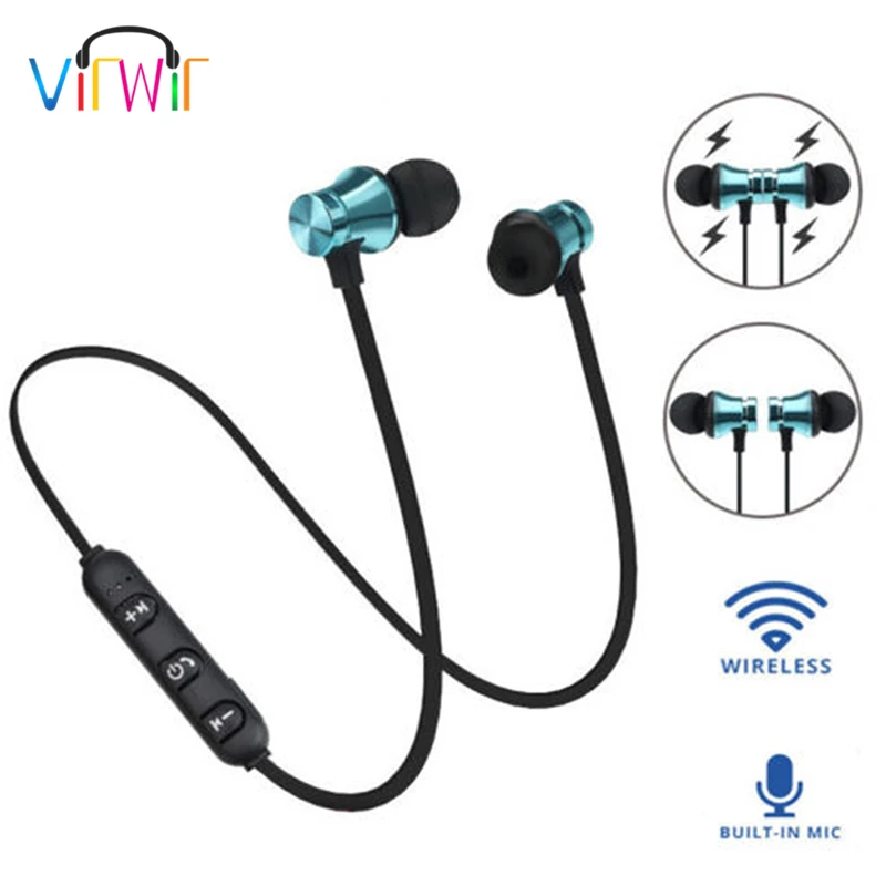 XT11 магнитные Bluetooth Беспроводные наушники с микрофоном 3D Hi Fi Спортивная бас