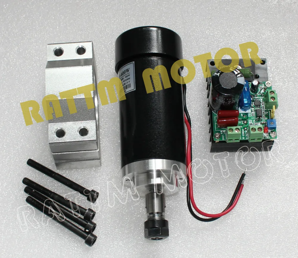 Мощный электродвигатель шпинделя 400 Вт постоянного тока 24 52 в с скобой и
