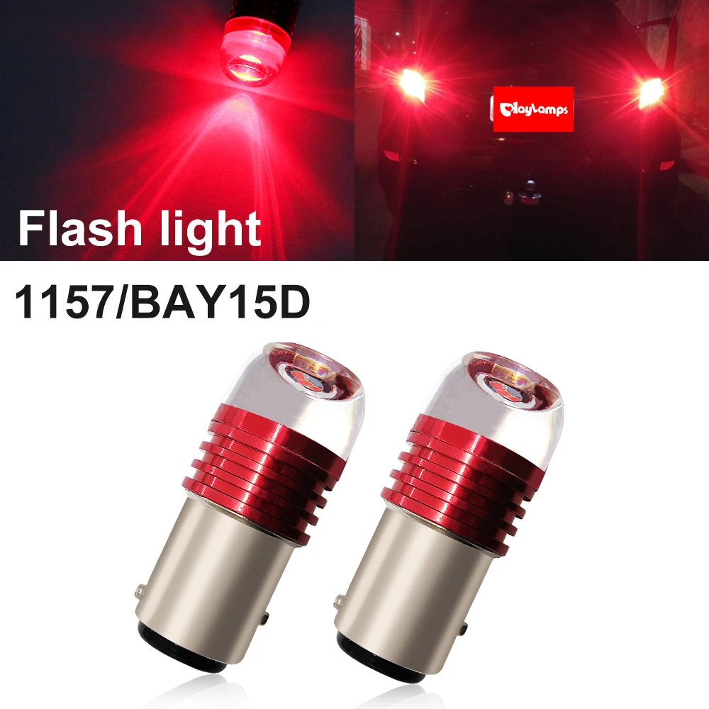 2pcs Car Lights LED Brake Light 1157 BA15D Auto Strobe Flash 5630 3 SMD Red White Turn Signal For Honda | Автомобили и мотоциклы