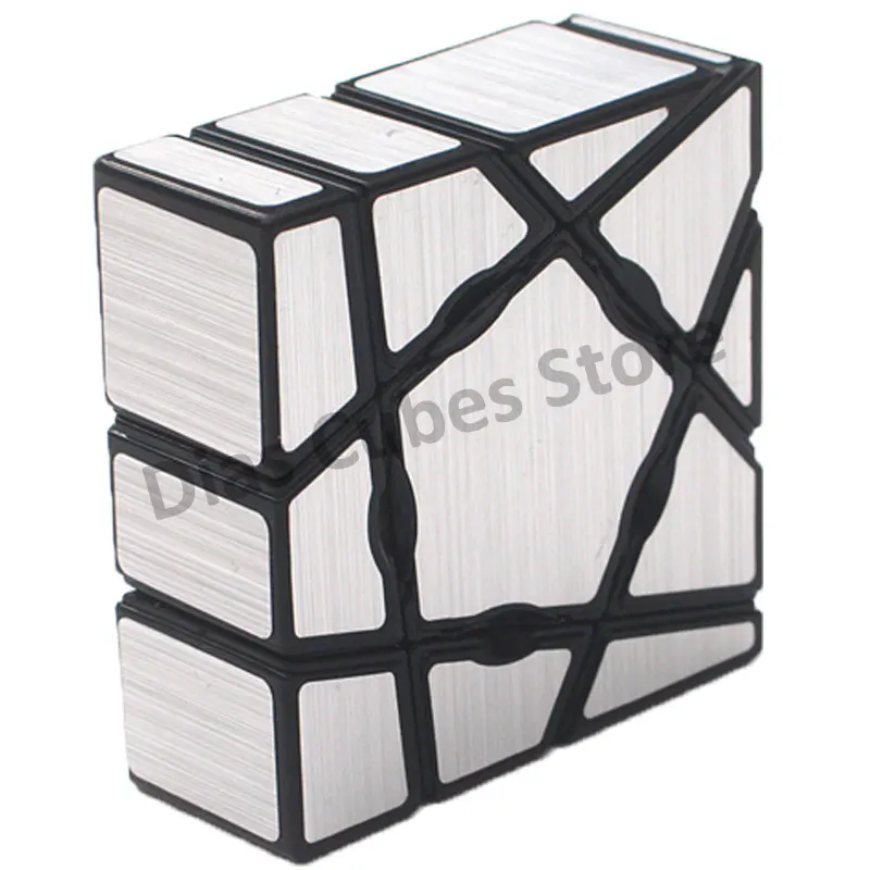 Дневные кубики YongJun призрак флоппи 1x3x3 кубик с золотыми/серебряными наклейками