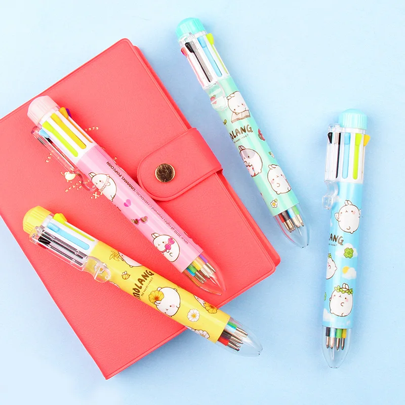 

36 pcs/lot Molang Rabbit 8 Colors Chunky Ballpoint Pen Cartoon animal ball pen School Office Supplies Stationery Gift