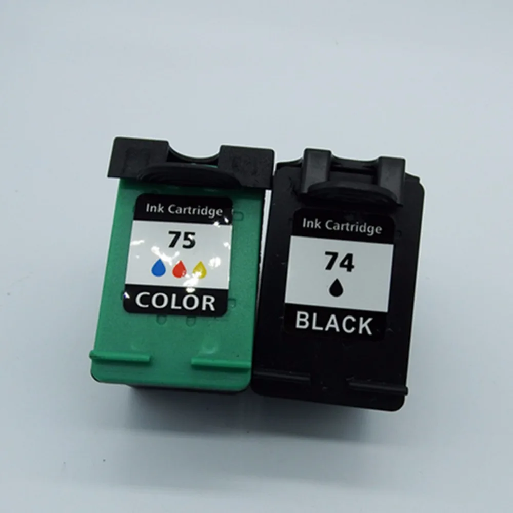Восстановленные чернильные картриджи для струйного принтера HP74 74XL 75 75XL CB335W Deskjet
