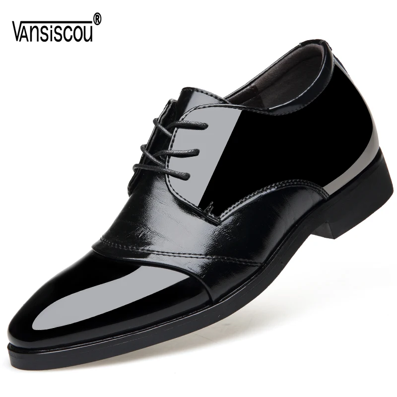 VANSISCOU для мужчин увеличение высоты 6 см лифт обувь кружево до Оксфорд кожаные