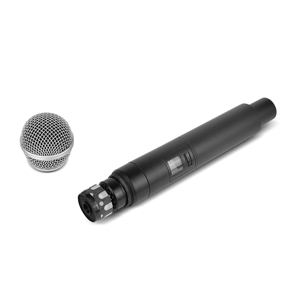 G-MARK Беспроводная микрофонная система UHF с длинным диапазоном, двухканальный, 2 ручных микрофона, передатчик, профессиональный караоке, высокое качество