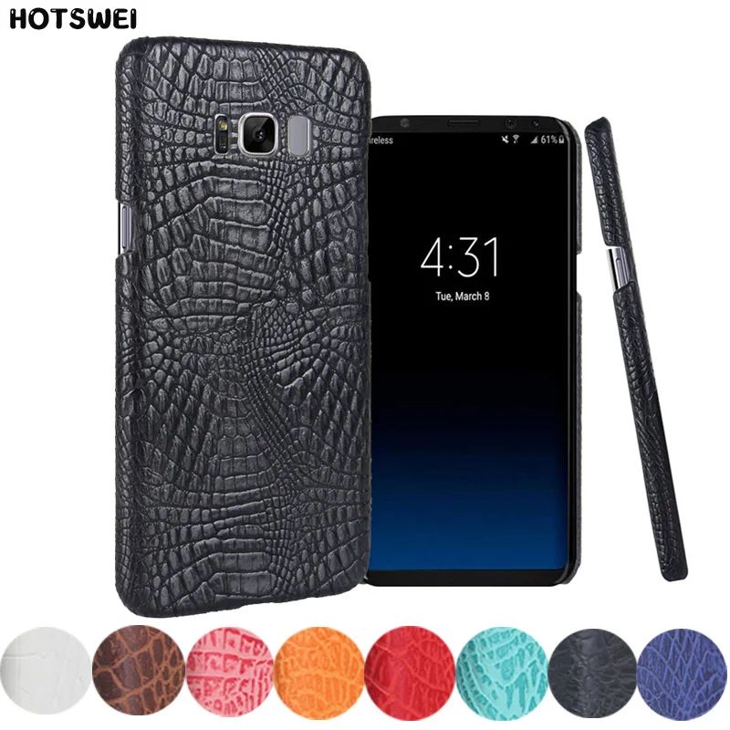 Роскошный чехол из искусственной кожи крокодила для Samsung Galaxy S7 Edge S8 Plus Note 8 J1 J5 J7 2016