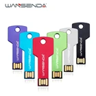 Wansenda металлический ключ USB флэш-накопитель 4 ГБ 8 ГБ 16 ГБ 32 ГБ 64 ГБ 128 ГБ многоцветный флэш-накопитель Cle USB карта памяти диск флешка