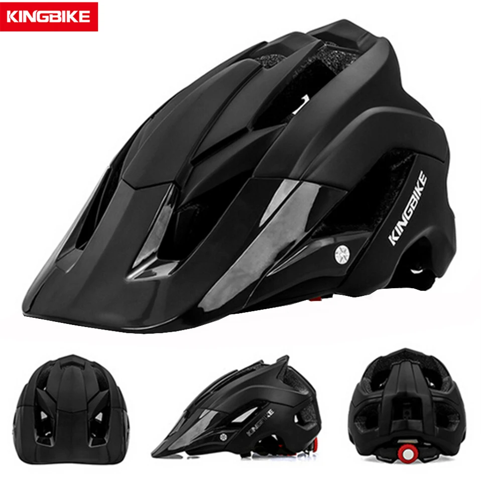 KINGBIKE велосипедный шлем со съемным козырьком Casco Ciclismo матовый черный руль для