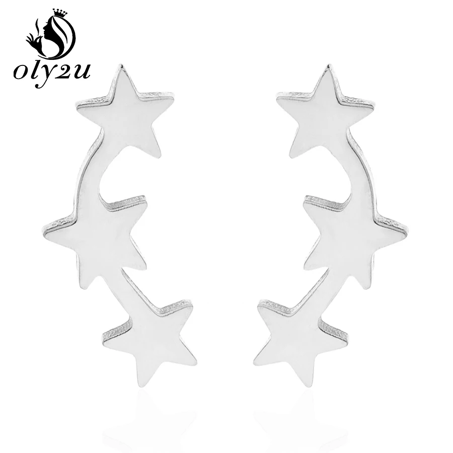 Oly2u крошечные серьги-гвоздики для женщин нержавеющая сталь милая маленькая