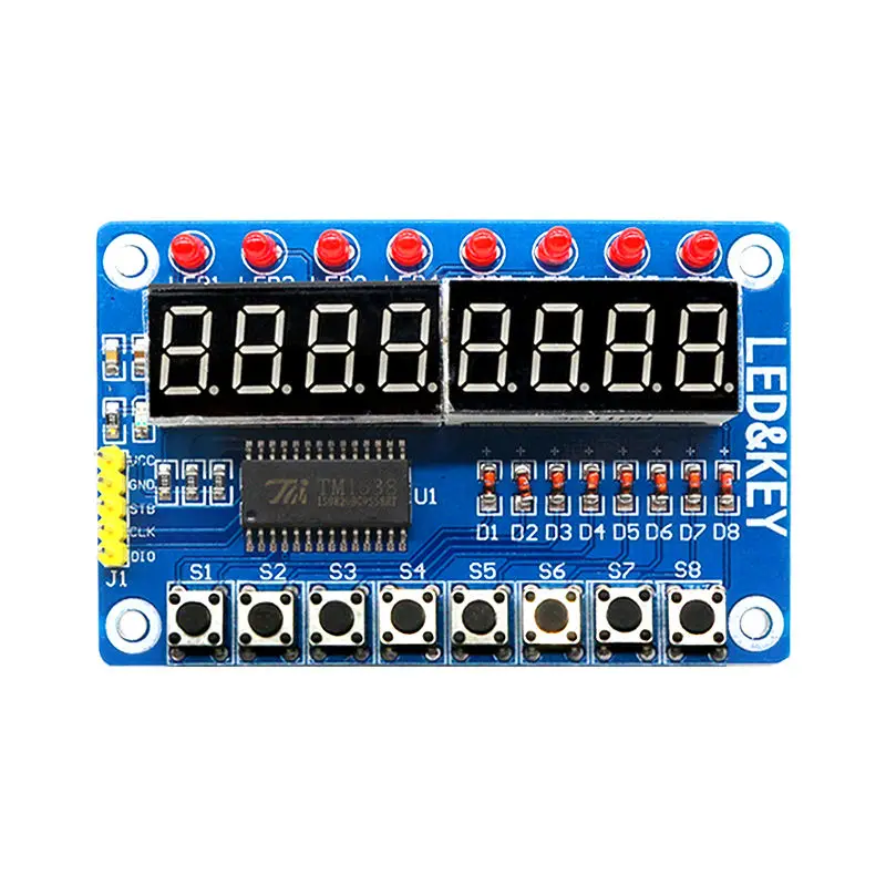 Новая цифровая светодиодная трубка 8 Bi битный модуль дисплея TM1638 для Arduino AVR