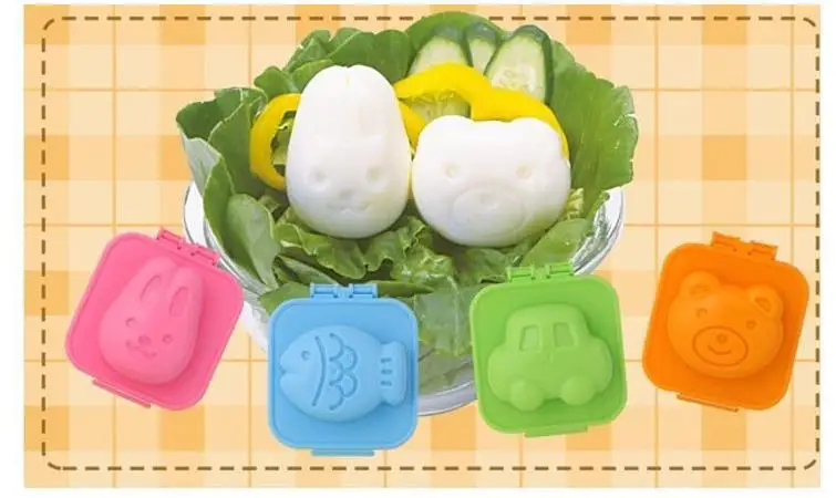 

Plastic Egg Mould Hot Sale 2pcs/lot Hand Pressure Poached Egg Mold Styling Tools Cute Sushi Mold Kitchen Accessories Rice Mold