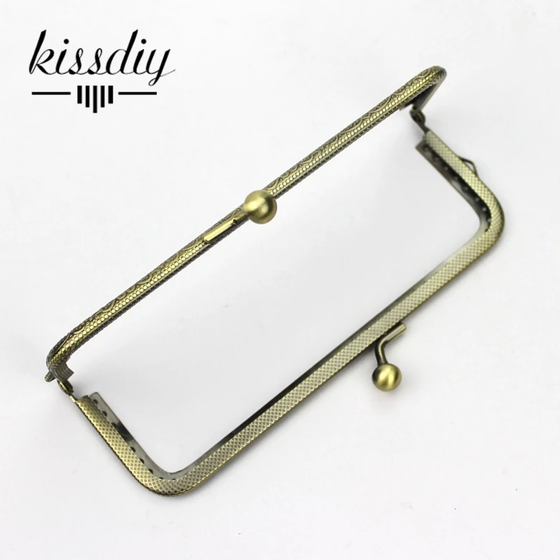 KISSDIY 10 шт 15 см квадратный кошелек с металлическим каркасом антикварная бронзовая