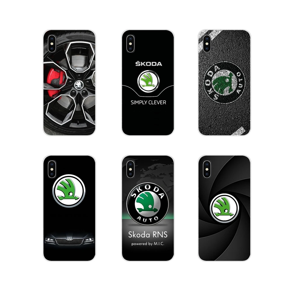 Для Apple iPhone X XR XS MAX 4 4S 5 5S 5C SE 6 6 S 7 8 Plus ipod touch 5 6 Skoda автомобильные аксессуары с логотипом чехлы для телефонов Чехлы