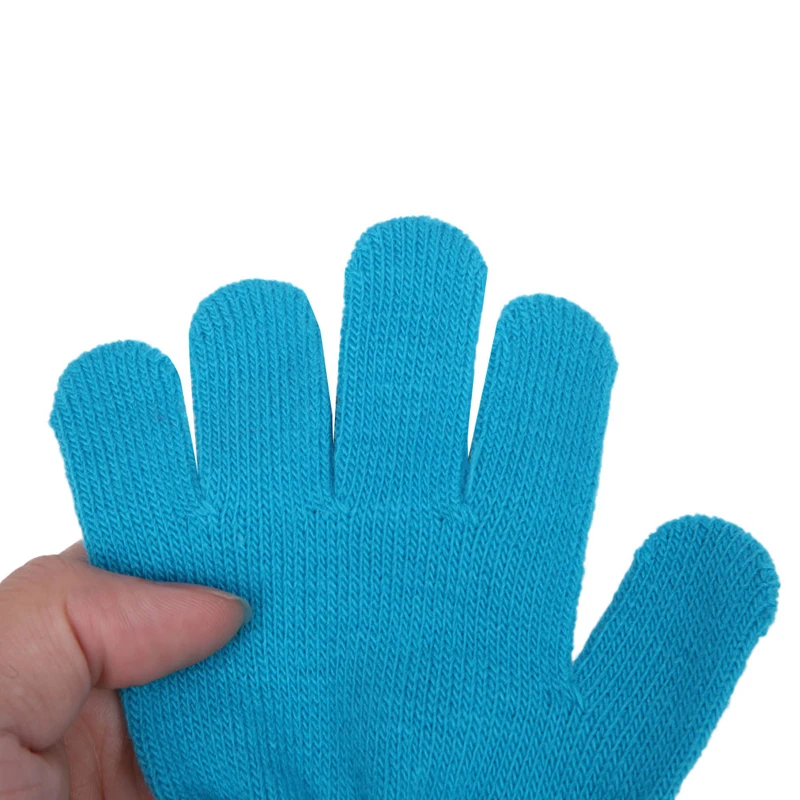 Winter Cute Baby Boys Girls Gloves Solid Color Finger Point Stretch Knit Mittens Kids Child Gifts | Детская одежда и обувь
