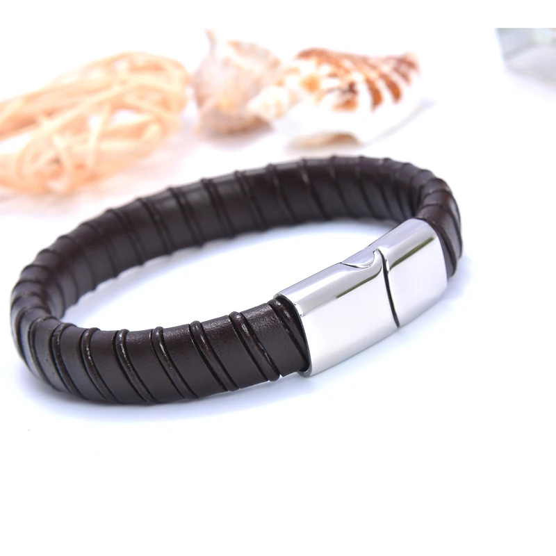 Браслеты из воловьей кожи для мужчин и женщин ювелирные украшения на запястье с