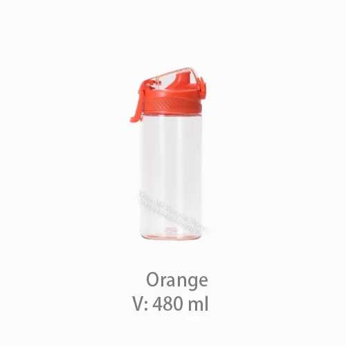 orange 480ml Новинка Xiaomi Fun Home 600 мл Спортивная тритановая чашка для питья, портативная герметичная уличная велосипедная Беговая - Цвет: orange 480ml