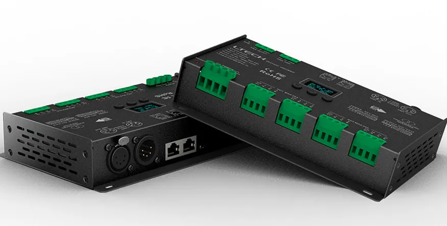 LT 912 OLED 12CH контроллер dmx с функцией усилителя сигнала DC12 24V вход 4A *