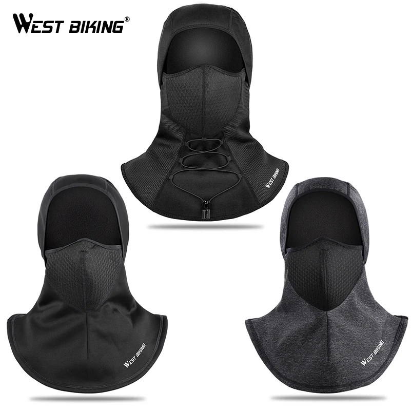 WEST BIKING, зимняя велосипедная маска для лица для велосипеда, маска, тепловая Флисовая Балаклава для сноубординга, зимний шарф для защиты шеи, велосипедная теплая маска