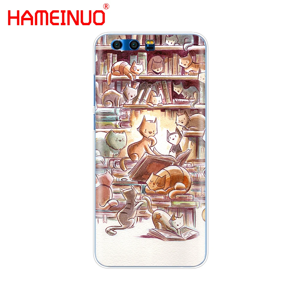 HAMEINUO cats and the library tree Cover Case for Huawei Honor V10 4A 5A 6A 6C 6X 7X 8 9 NOVA PLUS LITE | Мобильные телефоны и