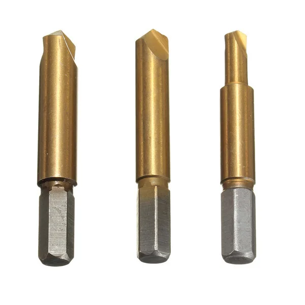 Taladro Hand Drill 2015 Real Special Offer Drill Bit Tool 3pcs Rigid Titanium Broken Screw Bolts Extractor Easy Out Remover