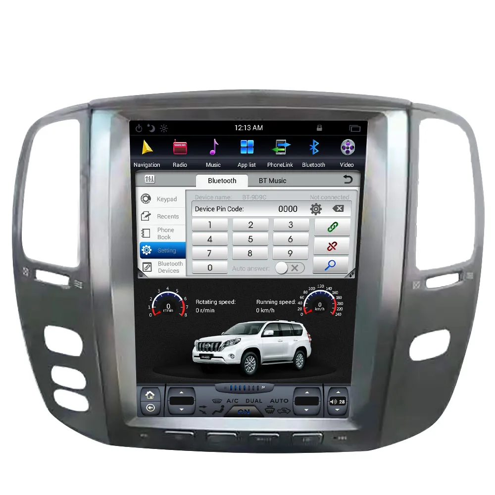 Tesla style Car GPS Navigation For Lexus LX470/LX-470 2002 2003 2004 2005 2006 2007 headunit multimedia radio no DVD player 4K | Автомобили