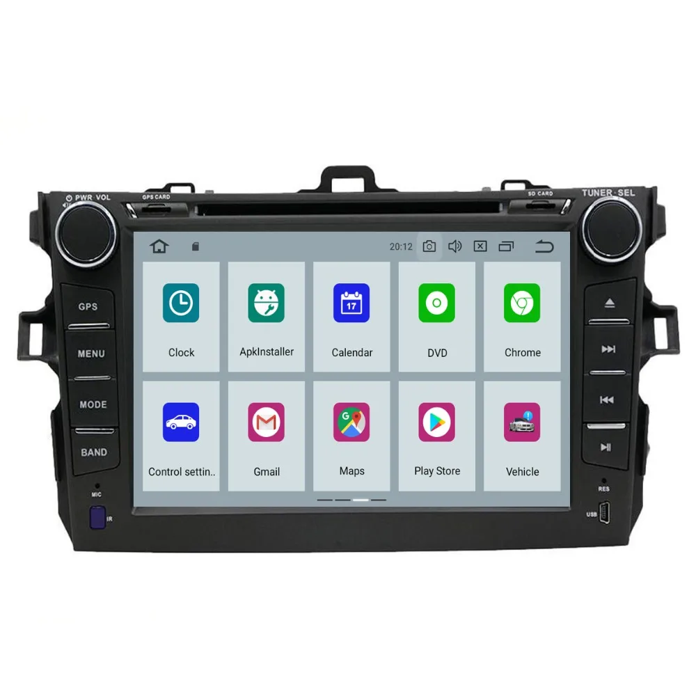 Автомобильный DVD плеер Aotsr Android 9 0 GPS навигация для Toyota Corolla 2007 2013 мультимедийный