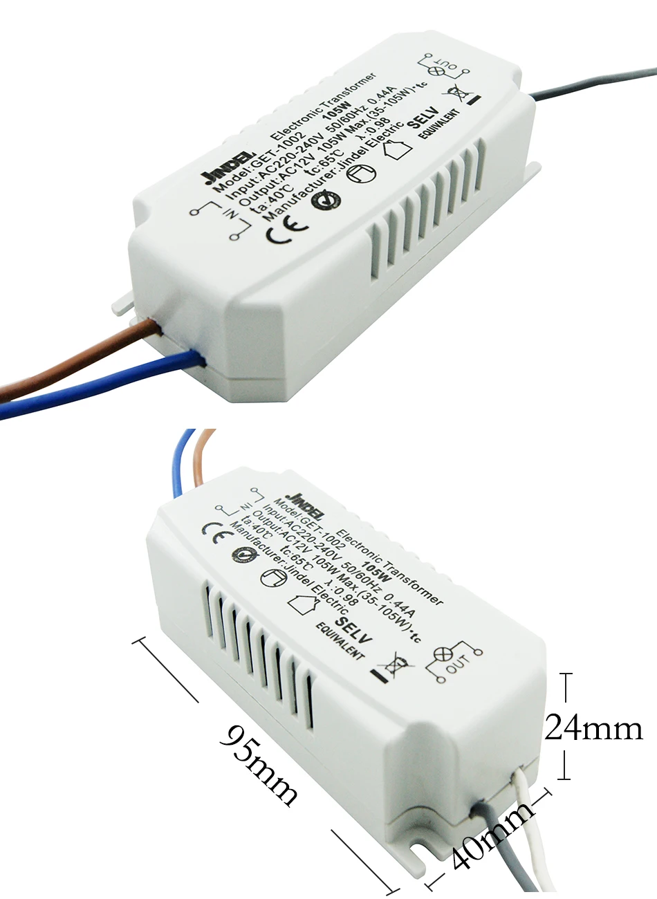 60W 105W 120W 160W jindel электронный трансформатор AC220-240V 50/60Hz для Кристалл Галогеновый вольфрамовый кварцевая лампа, получившая сертификат Европейского соответствия