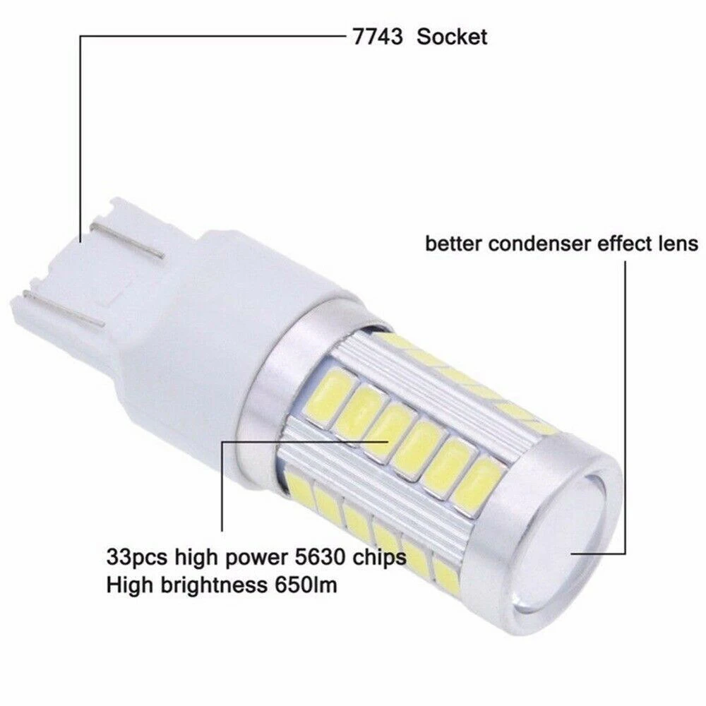 4 шт. автомобильные задние светодиодсветодиодный лампы 12 В 7440 7443 W21W 33SMD |