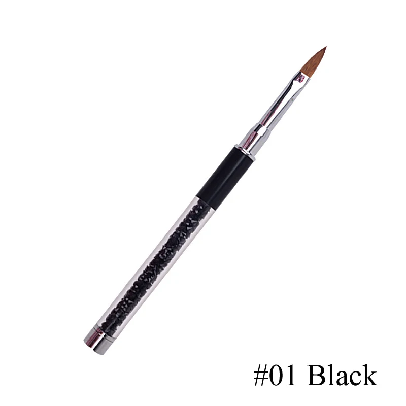 01 black Новая кисть для ногтей Маникюрные щетки для дизайна ногтей набор линий цветочной ручки рисунки Дотсом дизайн акриловый гель для ногтей Кисти для маникюра лайнер - Цвет: 01 black