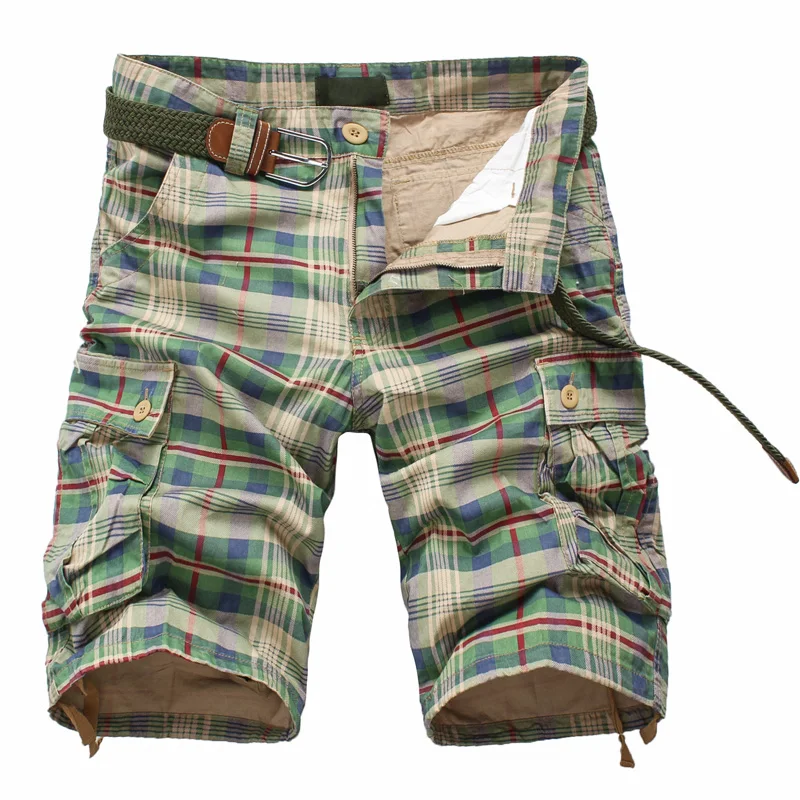 Мужские шорты 2019 Модные клетчатые пляжные мужские повседневные камуфляж