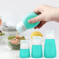 55ml silicone sauce squeeze bottle salad dressing containersportable soft leak proof squeezable bottle for salad sauce