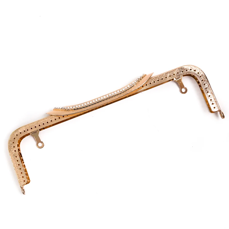 1pc Gold/Bronze Metal Frame Kiss Clasp Lock Handle Arch For DIY Purse Bag Diamond Square Craft 25cm | Багаж и сумки