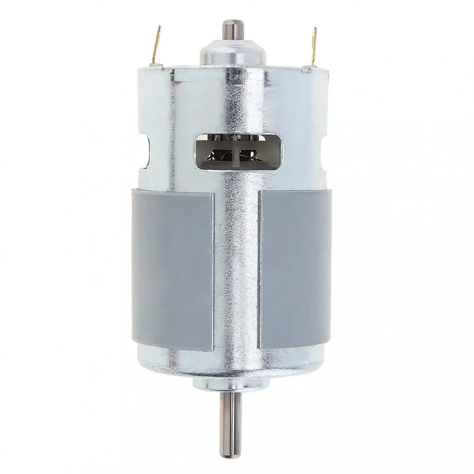 12 V-24 V 775 двигатель постоянного тока высокой скорости большой крутящий момент мотор с шариковым подшипником и лопасти вентилятора для Модель "Сделай своими руками", машинная маленькая дрель микро-машина
