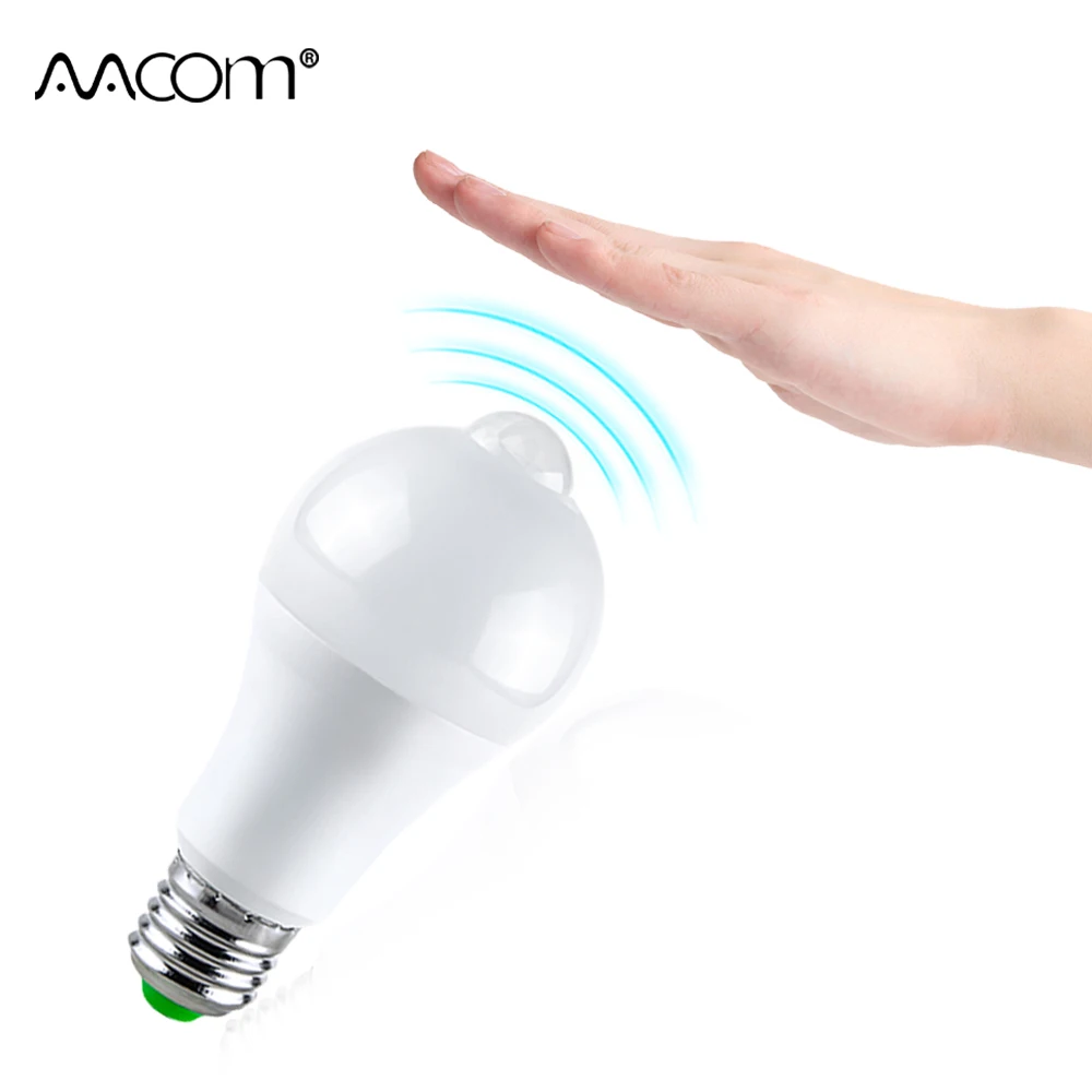 Ampoule LED E27 With Motion Sensor LED Night Light B22 12W 18W PIR Body Radar Activated Sensor 85-265V LED Spotlight Lamp