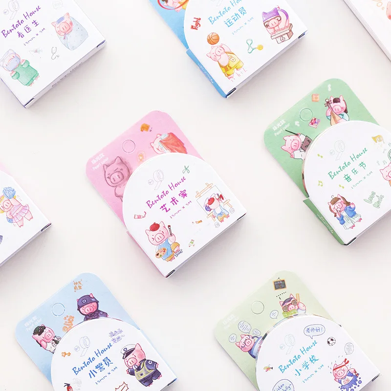 1 шт./лот декоративная клейкая лента из японской бумаги сделай сам серия свинья