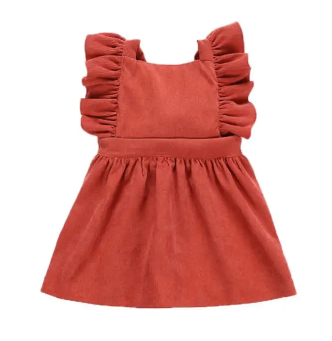 Dress Платье для девочек; детская одежда; платья; коллекция года; платья для маленьких девочек; летнее вельветовое платье с бантом и открытой спиной; Vestido; одежда для маленьких девочек - Цвет: Dress