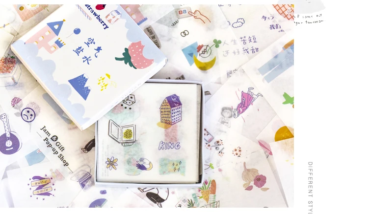 XINAHER 50sheets/Bag sea animals flower plant life paper sticker package DIY diary decoration sticker album scrapbooking