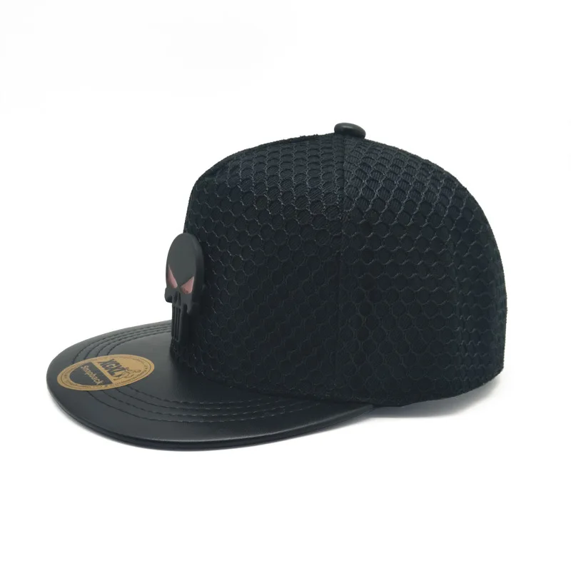 Новый Череп унисекс Хип-Хоп Плоская Кепки s Snapback Шапки для Для мужчин сетки