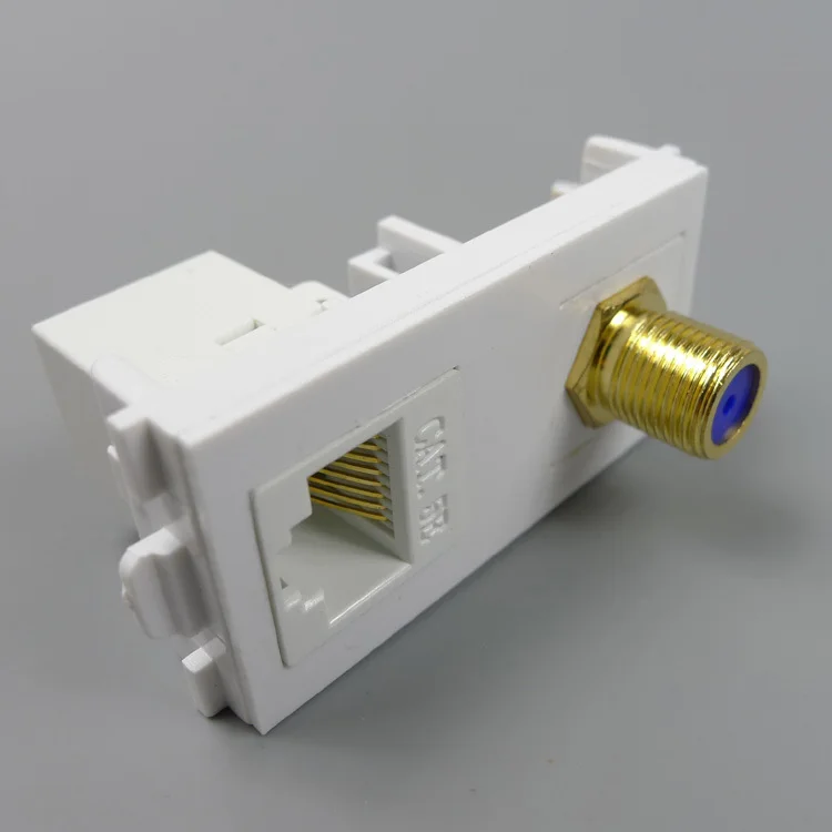 

F головка и соединительная настенная пластина RJ45