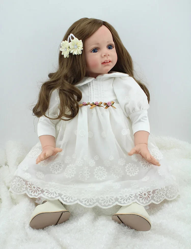 NPKDOLL длинные волосы 24 ''60 см реалистичные reborn куклы Новые детские игрушки для детей Рождество День рождения подарок на год