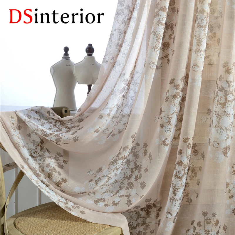 DSinterior печати тюль шторы для спальни или гостиной|curtains for|sheer curtainscurtains for bedroom |