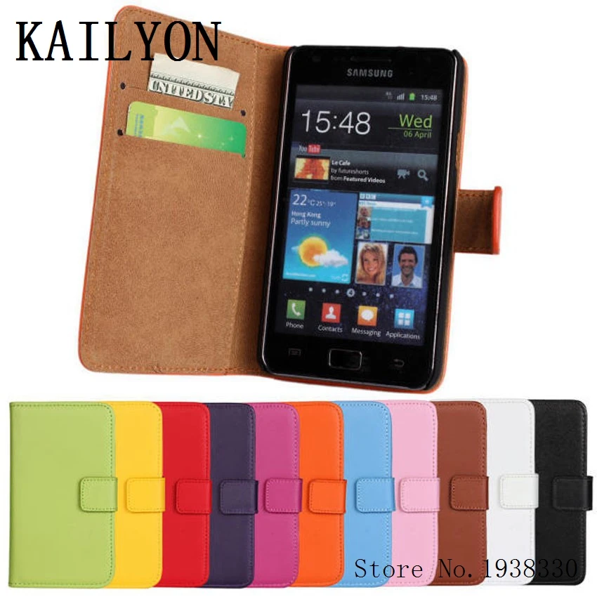 KAILYON чехол из натуральной кожи для Samsung Galaxy S2 I9100 Роскошный кошелек с откидной