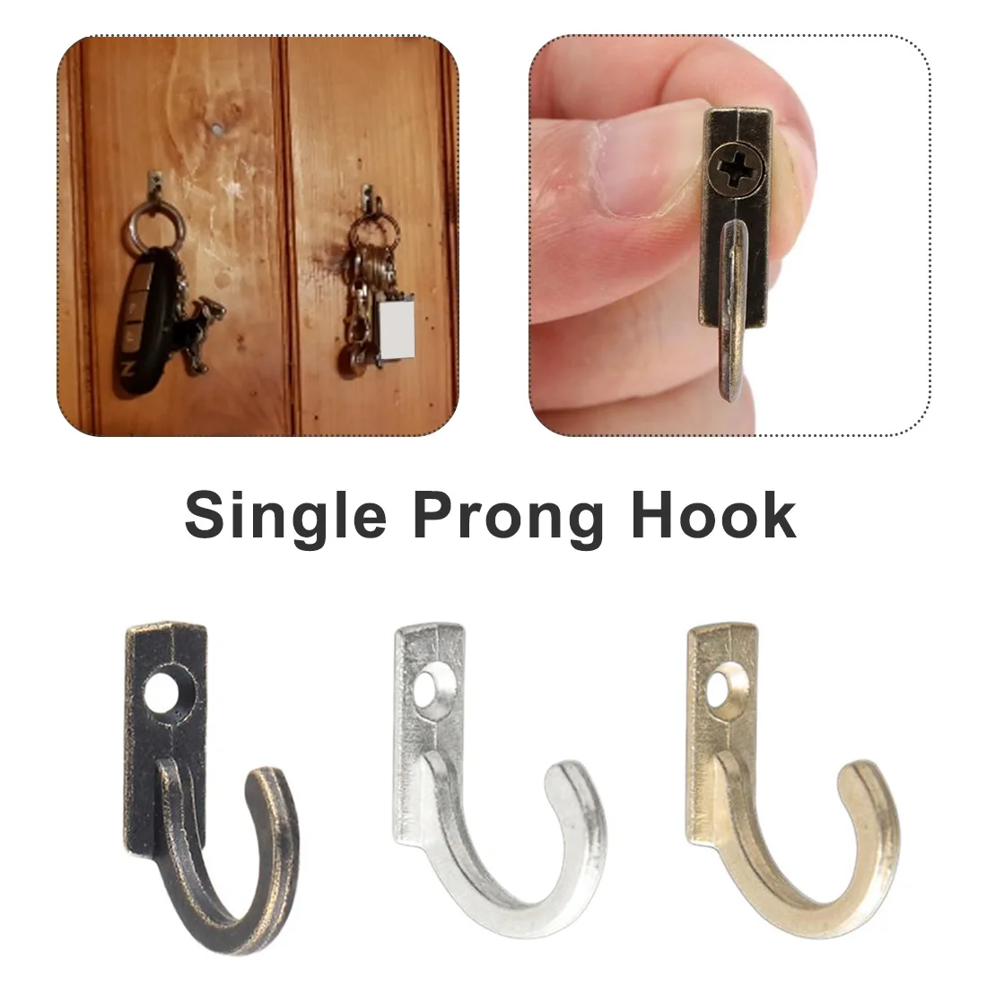 

10 PCS Metal Cloth Hook Hangers Vintage Bronze Wall Hook Rustic Key Coat Bag Hat Hanger Rustic Robe Hooks Wall Hanging Hooks